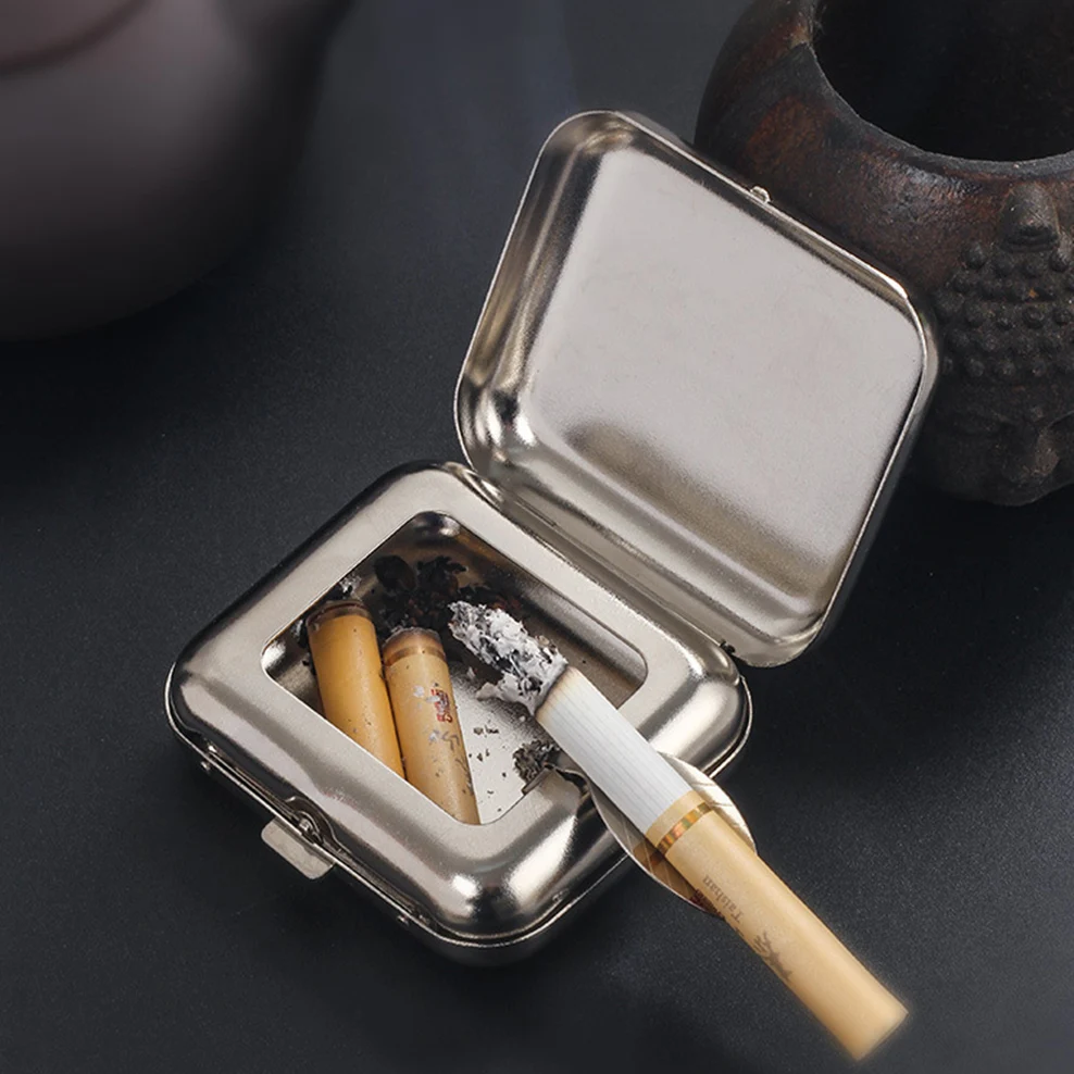 1-2pcs, Stainless Steel Mini Ashtray Car Travel Portable Pocket Ashtray With Lid Anti-Fly Ash Square Small Ashbox
1-2pcs, Stainless Steel Mini Ashtray Car Travel Portable Pocket Ashtray With Lid Anti-Fly Ash Square Small Ashbox