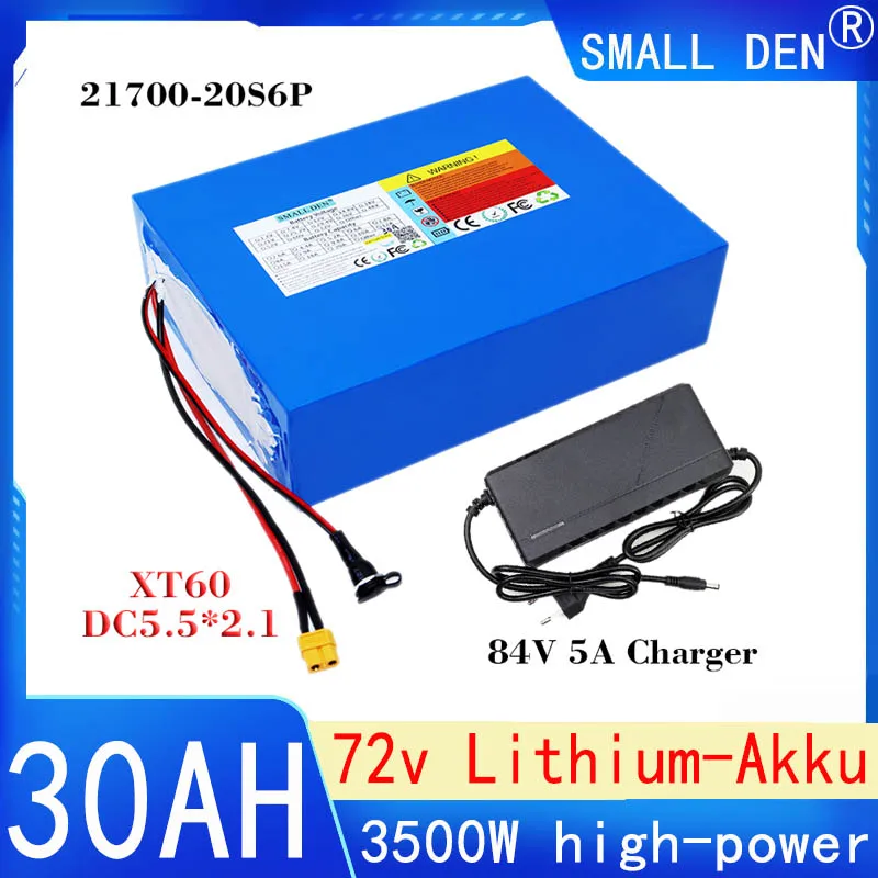 

Brand new 72v 30AH 20AH lithium battery pack 20s6p 0-3500w motor electric bicycle scooter motorcycle tricycle 84V 5a charger