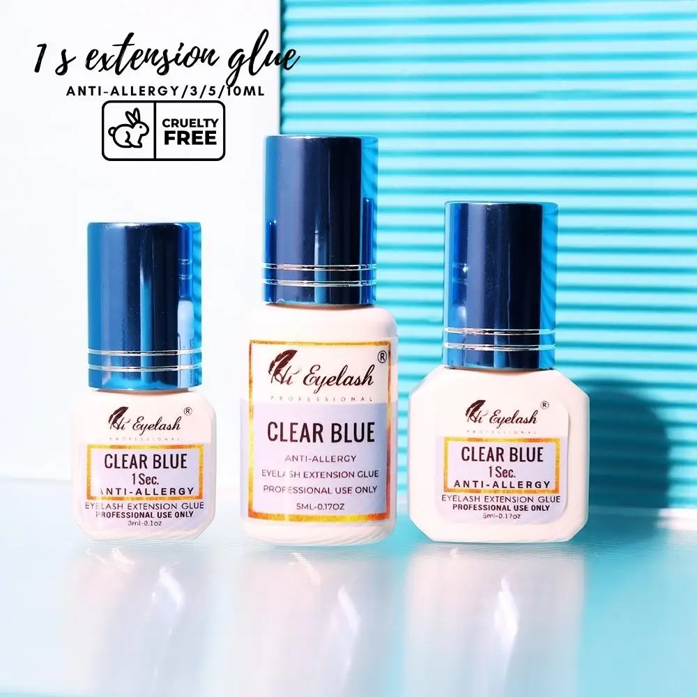 5ml Clear Blue Lash Extension Glue 1 Second Quick Dry Anti-Allergy False Eyelashes Glue Strong Adhesive Private Label Korea
5ml Clear Blue Lash Extension Glue 1 Second Quick Dry Anti-Allergy False Eyelashes Glue Strong Adhesive Private Label Korea
