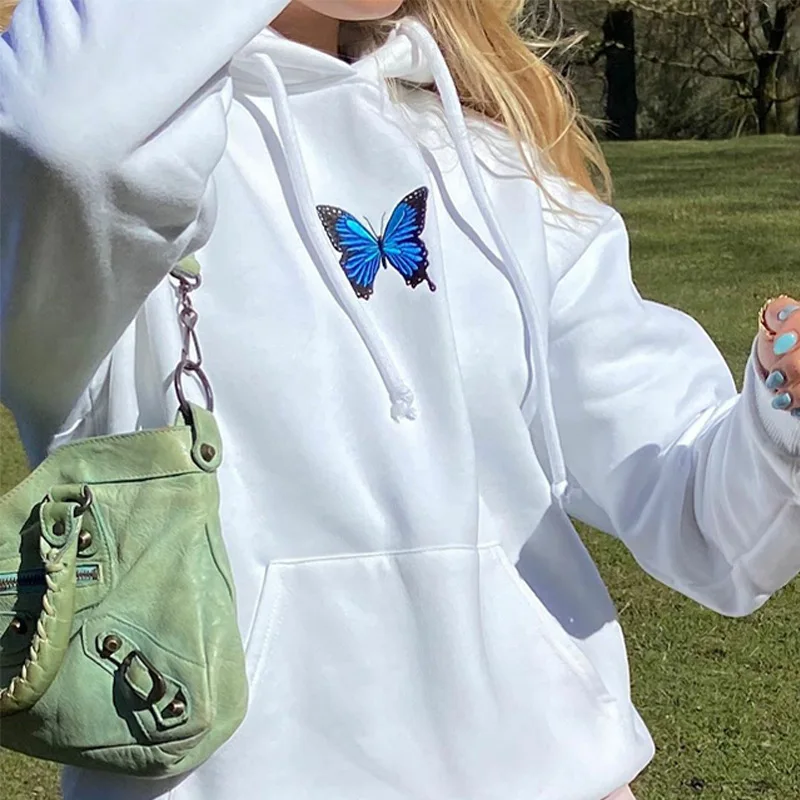 Fashion Leisure Sports Hooded Sweater for Fall/winter Butterfly Embroidery Loose Top Pullover Women Streetwear Kawaii Hoodie
Fashion Leisure Sports Hooded Sweater for Fall/winter Butterfly Embroidery Loose Top Pullover Women Streetwear Kawaii Hoodie
