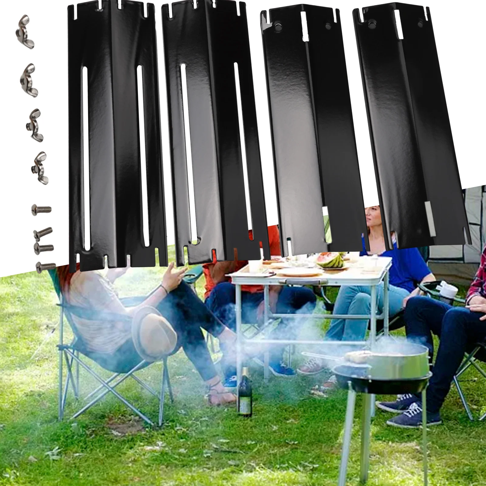 4Pcs Gas Grill Heat Plate Stainless Steel Adjustable Stainless Steel Heat Plate BBQ Gas Grill Replacement Kit Grill Burner Acces
4Pcs Gas Grill Heat Plate Stainless Steel Adjustable Stainless Steel Heat Plate BBQ Gas Grill Replacement Kit Grill Burner Acces