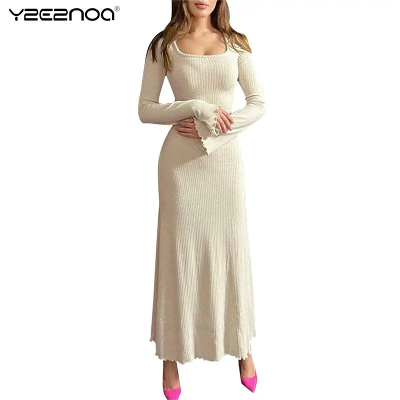 Sexy Hollow Women's Long-sleeved Dress Elegant Slim Square Neckline A-hem Bell Sleeve Design Basic Dress
Sexy Hollow Women's Long-sleeved Dress Elegant Slim Square Neckline A-hem Bell Sleeve Design Basic Dress