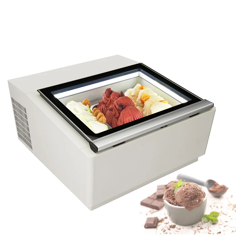 Good Quality Display Mini Deep Led Lights Refrigerator Curved Sliding Door Ice Cream Showcase Freezer
Good Quality Display Mini Deep Led Lights Refrigerator Curved Sliding Door Ice Cream Showcase Freezer