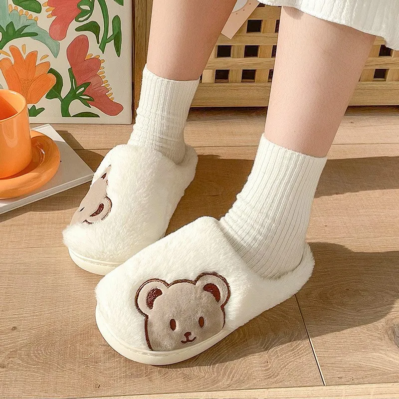 Winter Cartoon Bear Slippers Women Men Fashion Cute Fluffy Slippers Winter Warm Lovers Fur Casual Confinement ShoesTG03
Winter Cartoon Bear Slippers Women Men Fashion Cute Fluffy Slippers Winter Warm Lovers Fur Casual Confinement ShoesTG03
