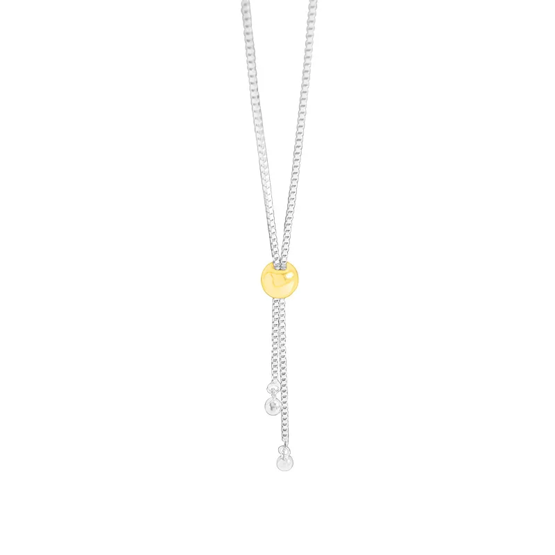 

XL259 маленькое и Роскошное дизайнерское, простое и персонализированное, универсальное ожерелье Lingzhu, Женская цепочка на воротник из стерлингового серебра 925 пробы
