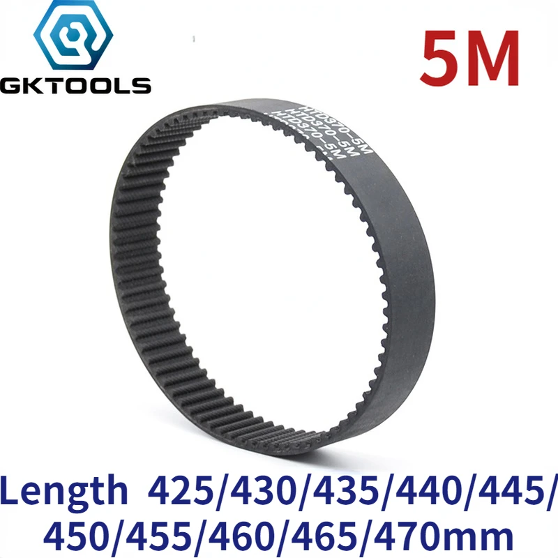 

GKTOOLS 5M Width 10/15/20/25/30mm Closed Loop Rubber Timing Belt Length 425/430/435/440/445/450/455/460/465/470mm
