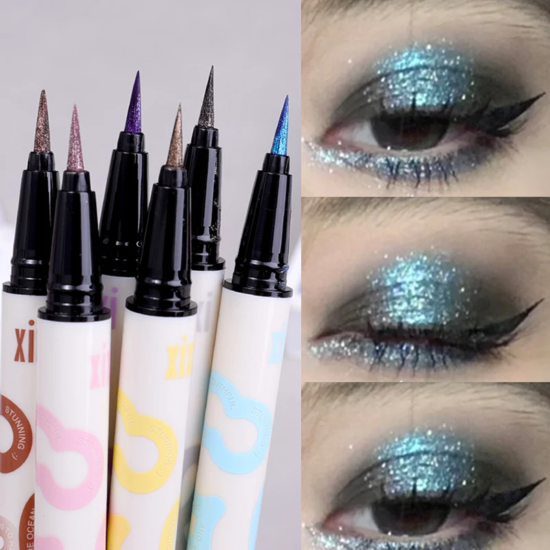 

13 Colors Glitter Eyeliner Eyeshadow Pen Eye Makeup Highlighter Waterproof Long Lasting Brighten Lying Silkworm Eyes Makeup Tool