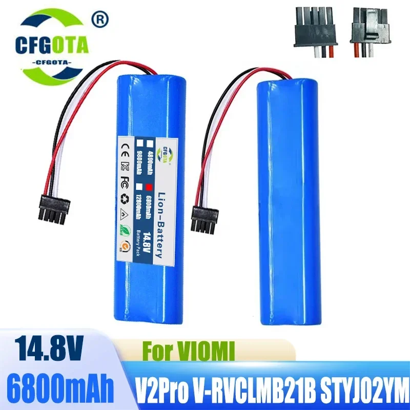 14.8V 12800mAh 100% New Original Battery Pack for VIOMI V2Pro V-RVCLMB21B STYJ02YM Robot Vacuum Cleaner
14.8V 12800mAh 100% New Original Battery Pack for VIOMI V2Pro V-RVCLMB21B STYJ02YM Robot Vacuum Cleaner
