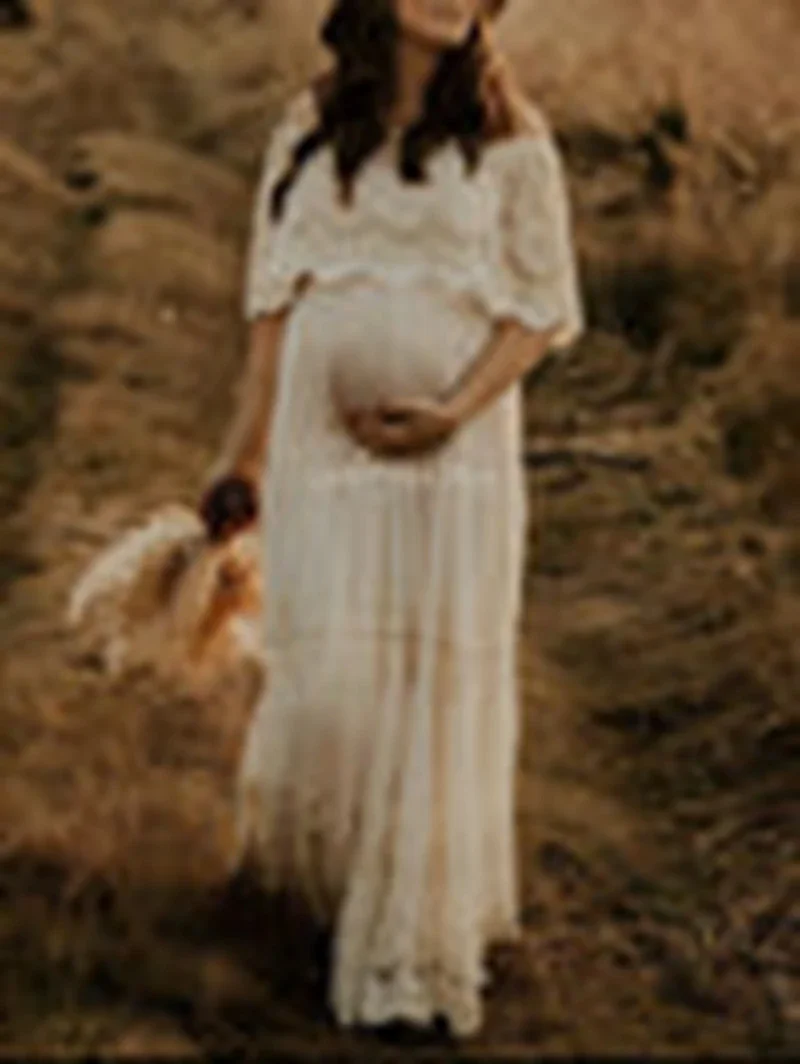 Maternity Photoshoot Dress Elegant High Waist Off-Shoulder Lace Maternity Dress for Photography and Everyday Wear
Maternity Photoshoot Dress Elegant High Waist Off-Shoulder Lace Maternity Dress for Photography and Everyday Wear