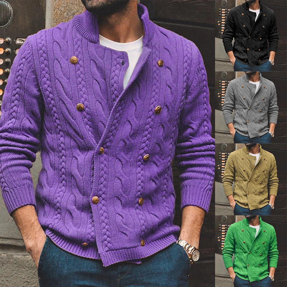 Men Casual Coats Autumn Winter Warm Pullover Sweater Long Sleeve Double Breasted Sweater Solid Weaving Knitted Cardigan
Men Casual Coats Autumn Winter Warm Pullover Sweater Long Sleeve Double Breasted Sweater Solid Weaving Knitted Cardigan