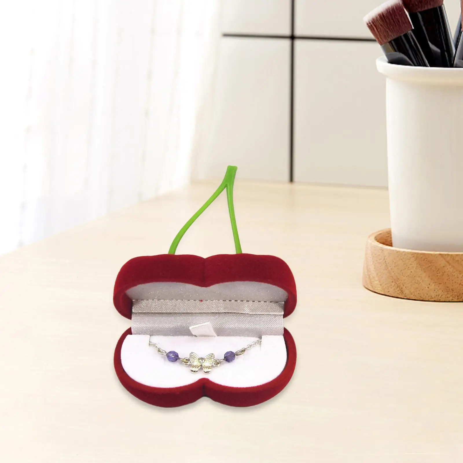Red Cute Cherry Ring Box Jewelry Box Cute Shaped Ring Box for Rings Earrings Necklaces Bracelets Anniversary Valentine's Day
Red Cute Cherry Ring Box Jewelry Box Cute Shaped Ring Box for Rings Earrings Necklaces Bracelets Anniversary Valentine's Day