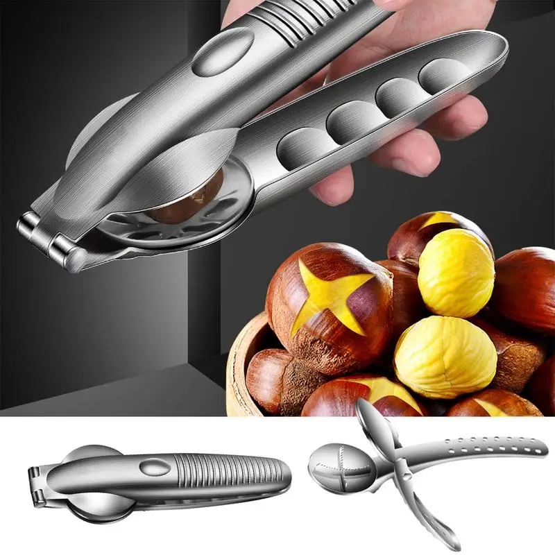 Chestnut Clip Anti-Rust Stainless Steel Ergonomic Chestnut Cracker Sheller Cutter Anti-Slip Nut Opener Nut Clip Kitchen Gadget
Chestnut Clip Anti-Rust Stainless Steel Ergonomic Chestnut Cracker Sheller Cutter Anti-Slip Nut Opener Nut Clip Kitchen Gadget
