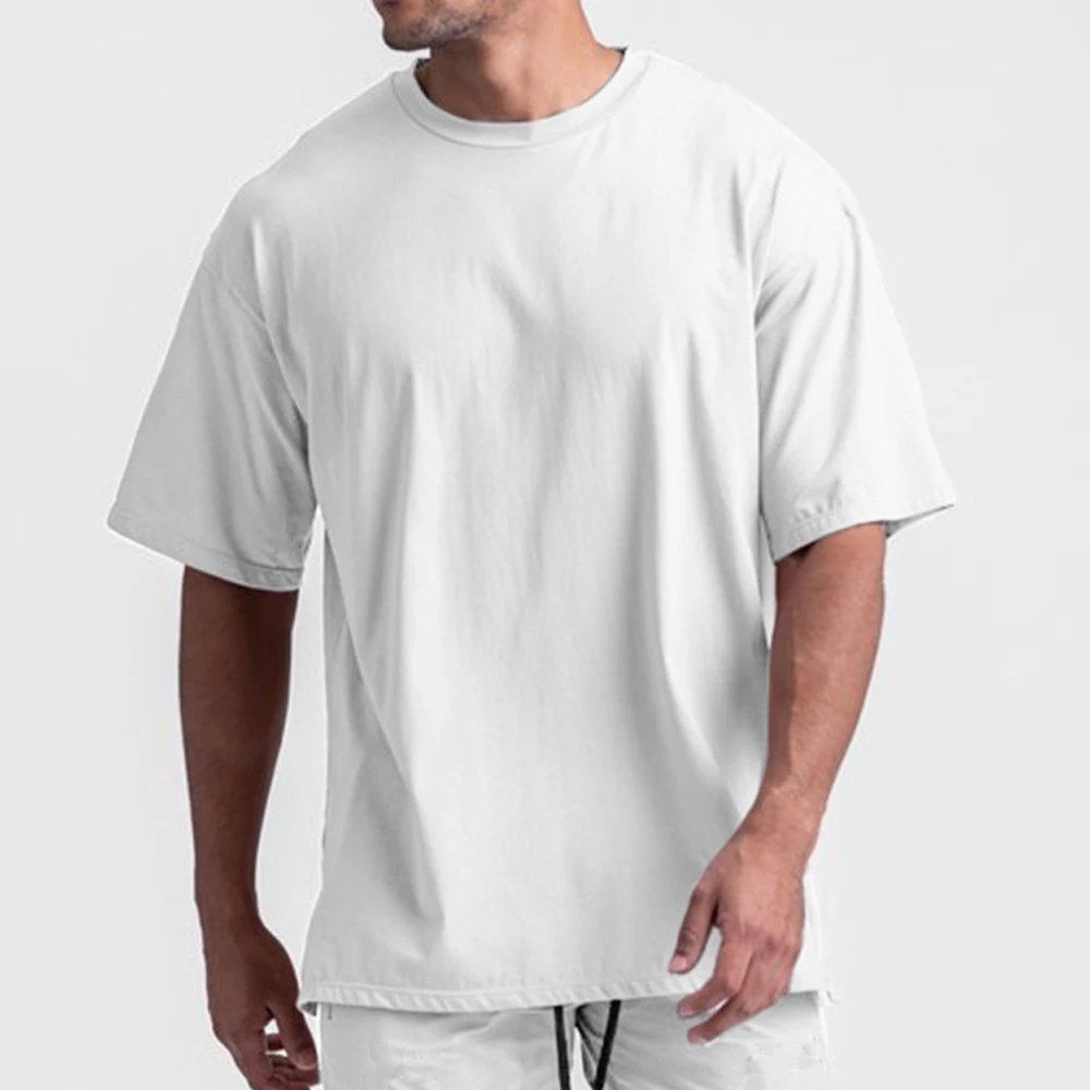 2021 Short-Sleeved T-Shirt Men's Trend Half Round Neck High Street Split Solid Color Drop Shoulder Summer New Style
2021 Short-Sleeved T-Shirt Men's Trend Half Round Neck High Street Split Solid Color Drop Shoulder Summer New Style