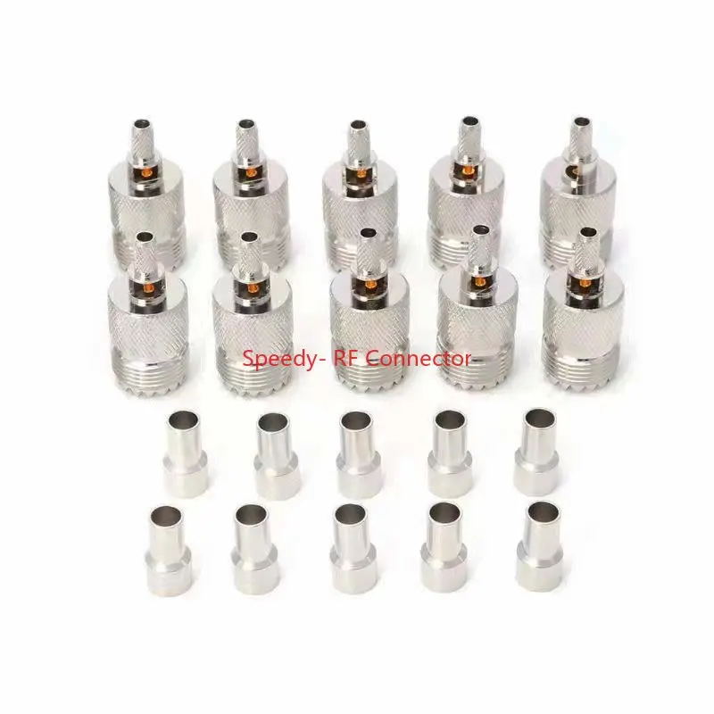 1-10Pcs SO239 UHF Female Jack Connector SL16 UHF SO239 Female Crimp for RG58 RG142 LMR195 RG400 Cable Coax Adapter Brass Copper
1-10Pcs SO239 UHF Female Jack Connector SL16 UHF SO239 Female Crimp for RG58 RG142 LMR195 RG400 Cable Coax Adapter Brass Copper