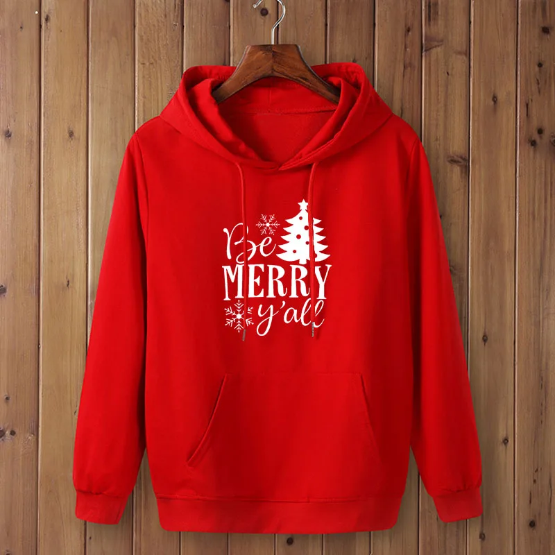 

Harajuku Be MERRY y'all fashion Christmas Day Gift hoodie men Graphic Cute Kawaii sweatshirt Hipster Drop Ship