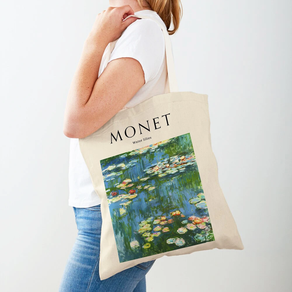 Claude Monet Abstract Impressionist Shopper Bag Both Sided Tote Handbag Fashion Art Casual Retro Women Shopping Shoulder Bag
Claude Monet Abstract Impressionist Shopper Bag Both Sided Tote Handbag Fashion Art Casual Retro Women Shopping Shoulder Bag