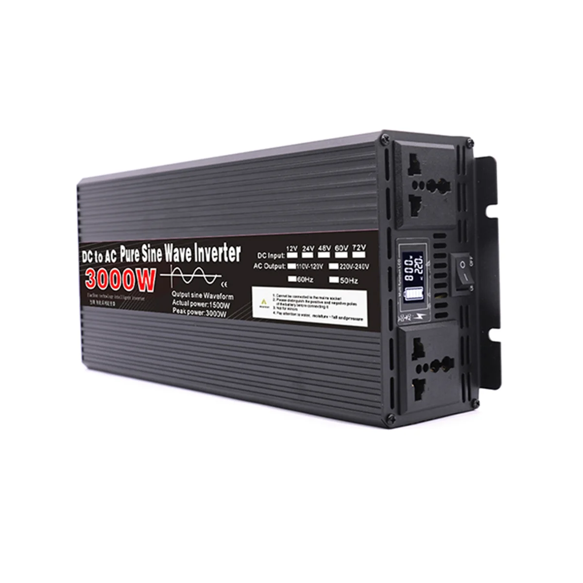 Pure Sine Wave Inverter 24V to AC 220V 3000W Transformer Power Converter Car Home Outdoor Inverter
Pure Sine Wave Inverter 24V to AC 220V 3000W Transformer Power Converter Car Home Outdoor Inverter
