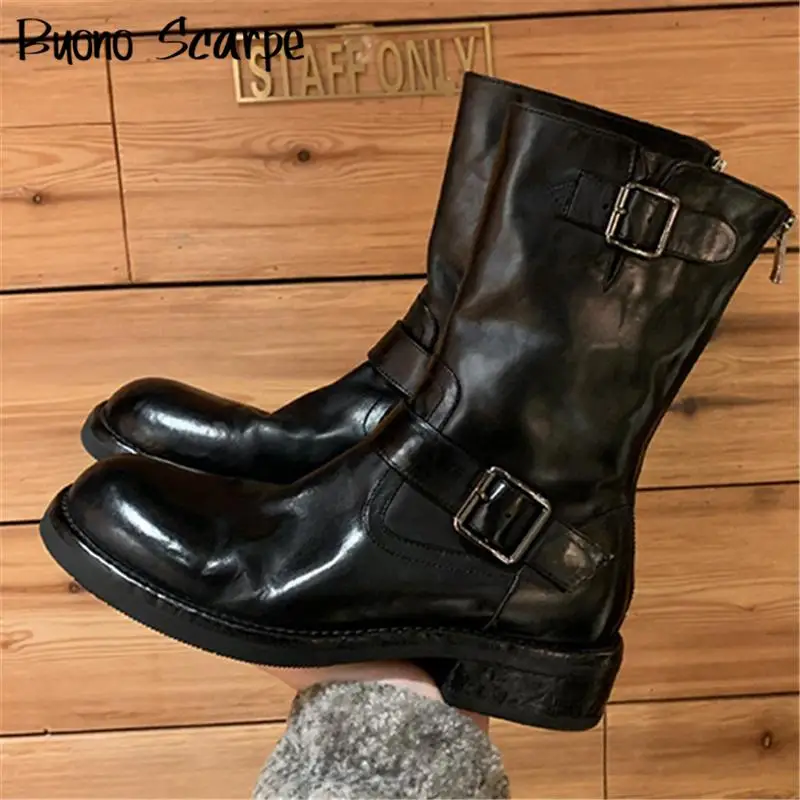 Genuine Leather Chunky Heel Platform Women Modern Boots Double Belt Buckle All Match Ankle Boots Retro Designer Knight Botas New
Genuine Leather Chunky Heel Platform Women Modern Boots Double Belt Buckle All Match Ankle Boots Retro Designer Knight Botas New