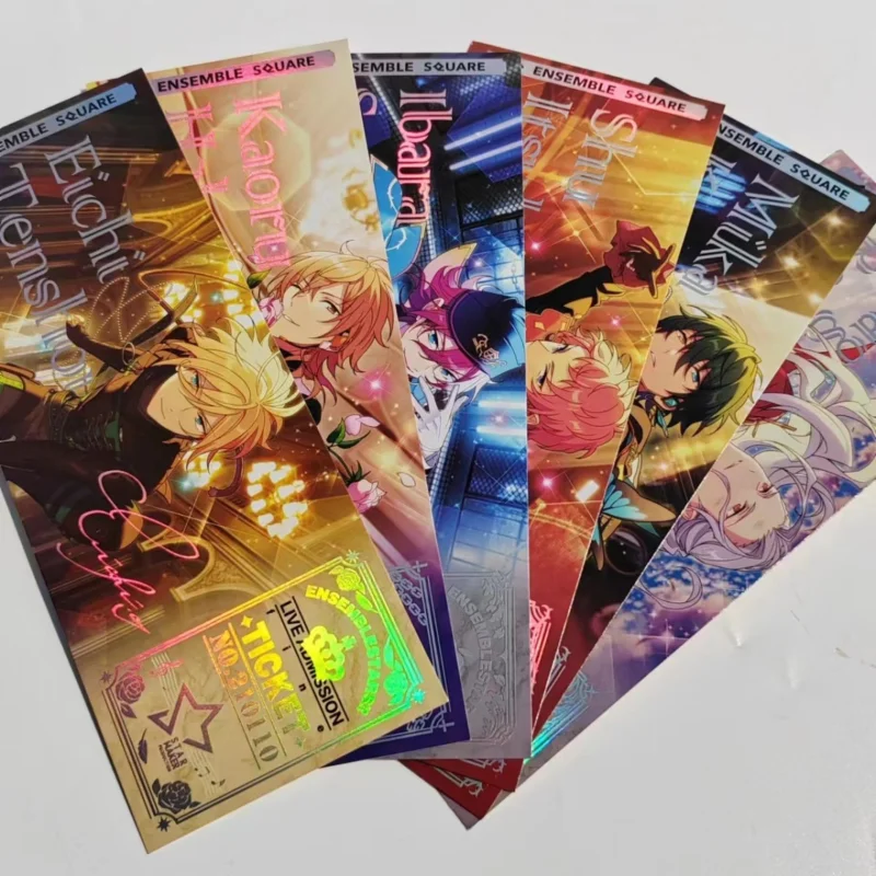 Anime Ensemble Stars Cosplay Collection Double-sided Laser Ticket Anime Ornaments Cute Stationery Gift Sakuma Rei Sucrose
Anime Ensemble Stars Cosplay Collection Double-sided Laser Ticket Anime Ornaments Cute Stationery Gift Sakuma Rei Sucrose