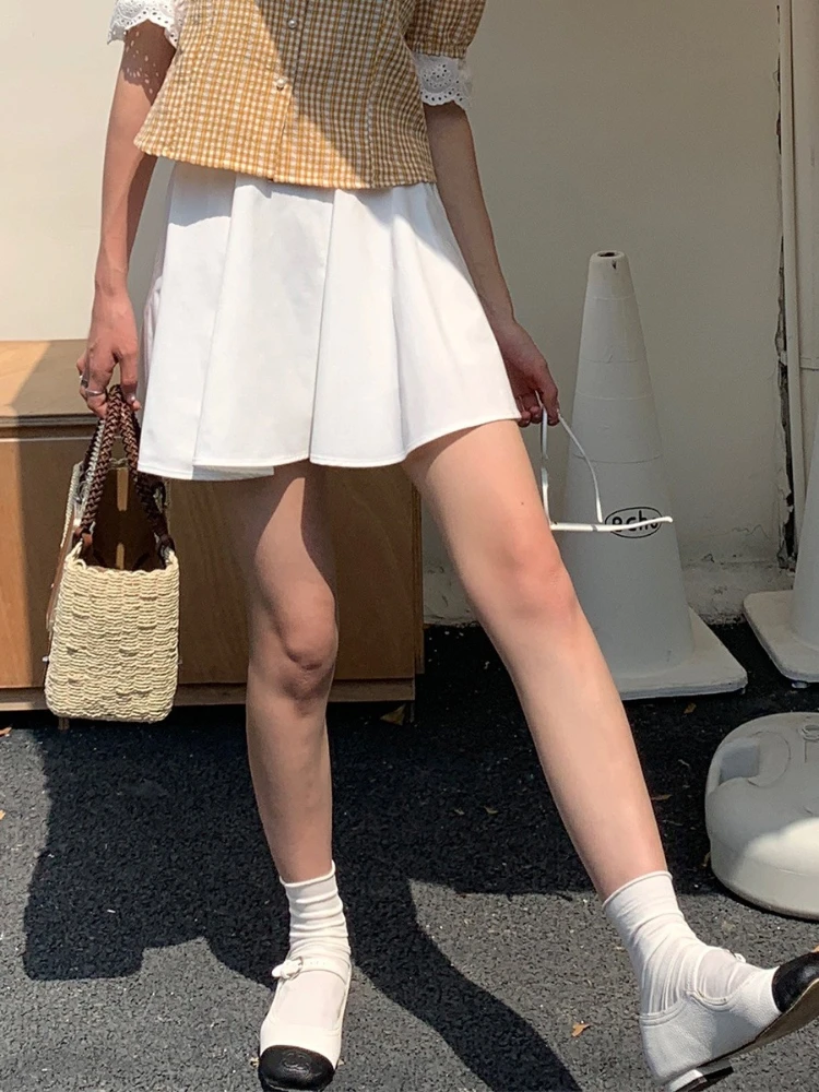2022 New Summer College Style A-line Short Pleated White Skirt Women Skirt Solid skirts womens
2022 New Summer College Style A-line Short Pleated White Skirt Women Skirt Solid skirts womens