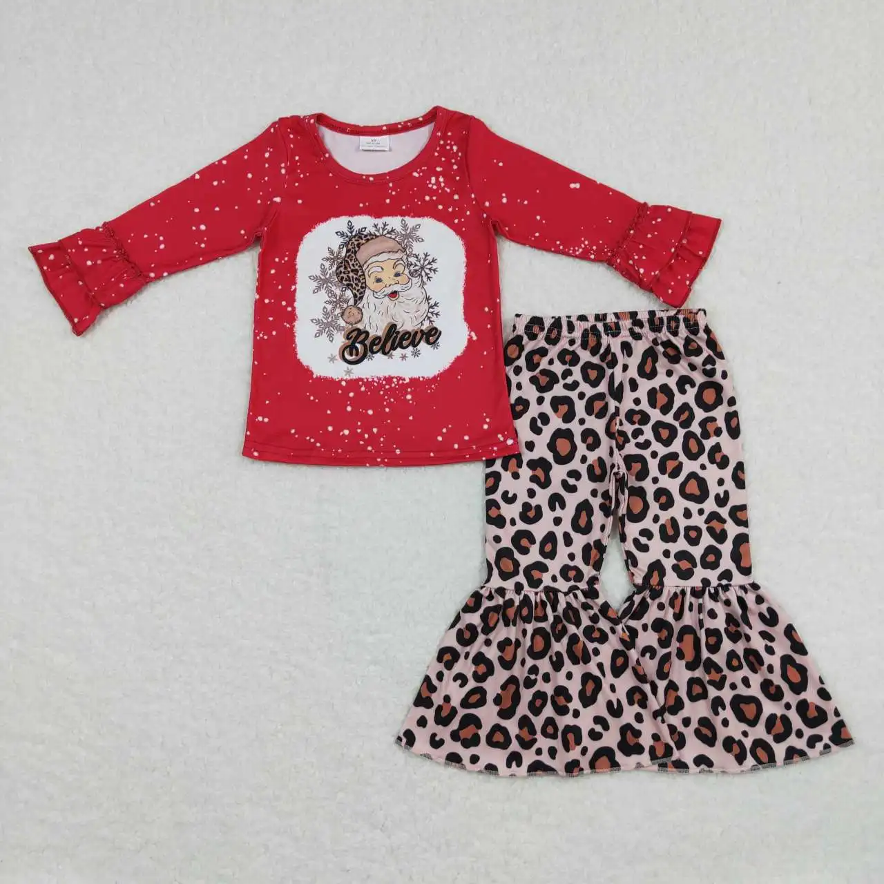 boutique autumn children's clothing set baby girl Santa tops leopard print bell bottoms boutique baby clothes
boutique autumn children's clothing set baby girl Santa tops leopard print bell bottoms boutique baby clothes