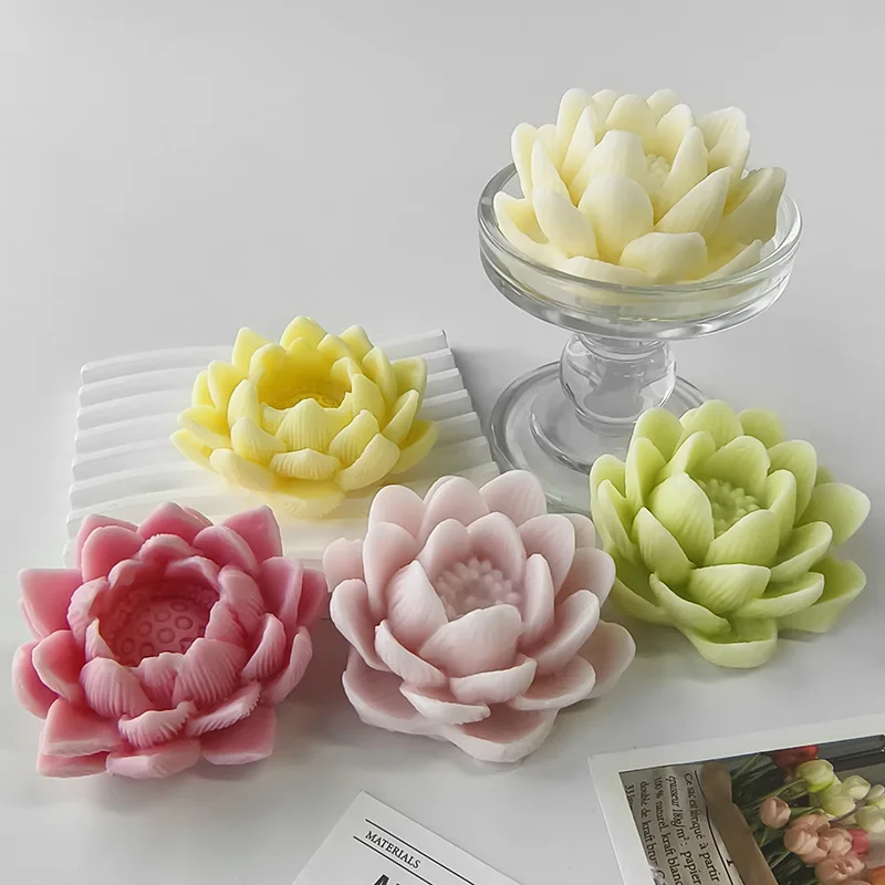 3D Lotus Flower Silicone Candle Moulds Diy Lotus Bloom Flower Candles Mould Home Decorative
3D Lotus Flower Silicone Candle Moulds Diy Lotus Bloom Flower Candles Mould Home Decorative