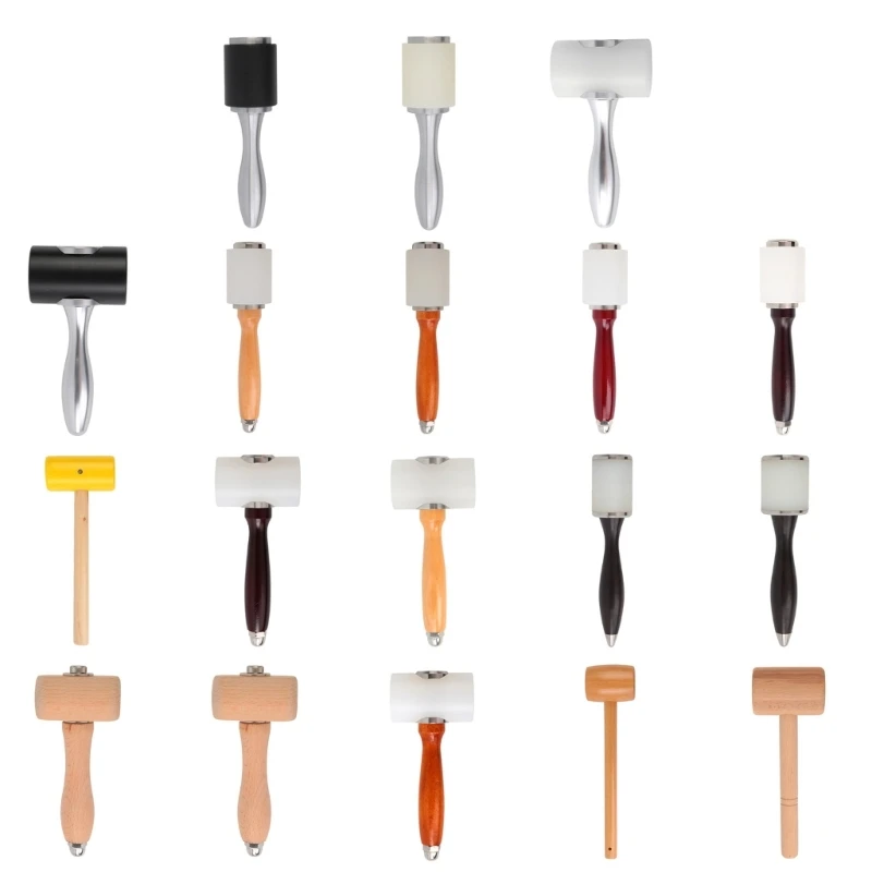 H7EA Leather Nylon Carving Hammer Leathercraft Mallet with Wood/Plastic/Metal Handle for DIY Stamping Sew Club Cowhides Tools
H7EA Leather Nylon Carving Hammer Leathercraft Mallet with Wood/Plastic/Metal Handle for DIY Stamping Sew Club Cowhides Tools