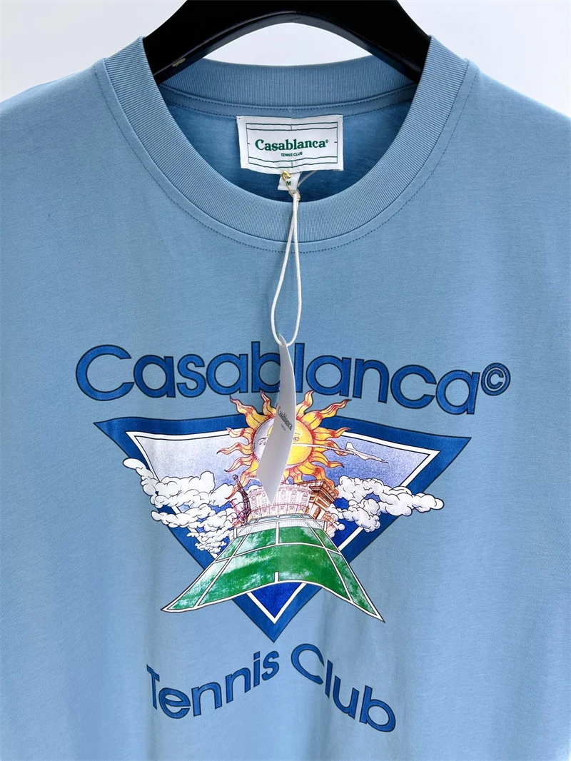 23SS New Fasion Casablanca Tennis Club T Shirt Men Women 1:1 Best Quality Sun Print Tee Top T-Shirt Goth
23SS New Fasion Casablanca Tennis Club T Shirt Men Women 1:1 Best Quality Sun Print Tee Top T-Shirt Goth