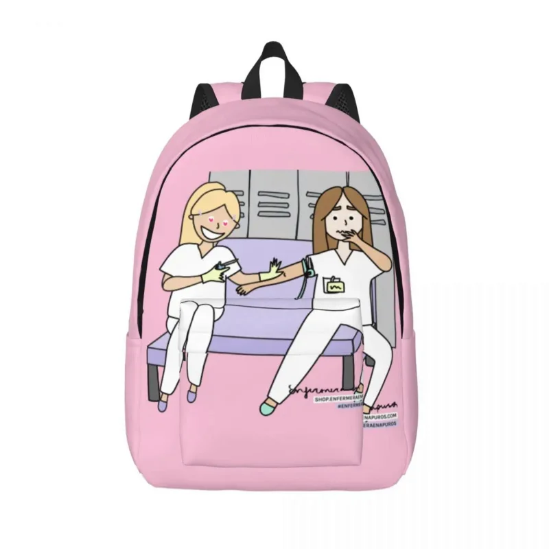 

Backpack for Boy Girl Kids Student School Bookbag Enfermera En Apuros Doctor Nurse Medical Daypack Preschool Primary Bag Sports