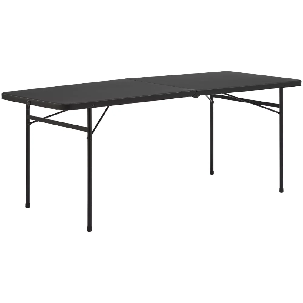 Mainstays 6 Foot Bi-Fold Plastic Folding Table, Black, camping equipment,30.00 x 72.00 x 29.00 Inches
Mainstays 6 Foot Bi-Fold Plastic Folding Table, Black, camping equipment,30.00 x 72.00 x 29.00 Inches
