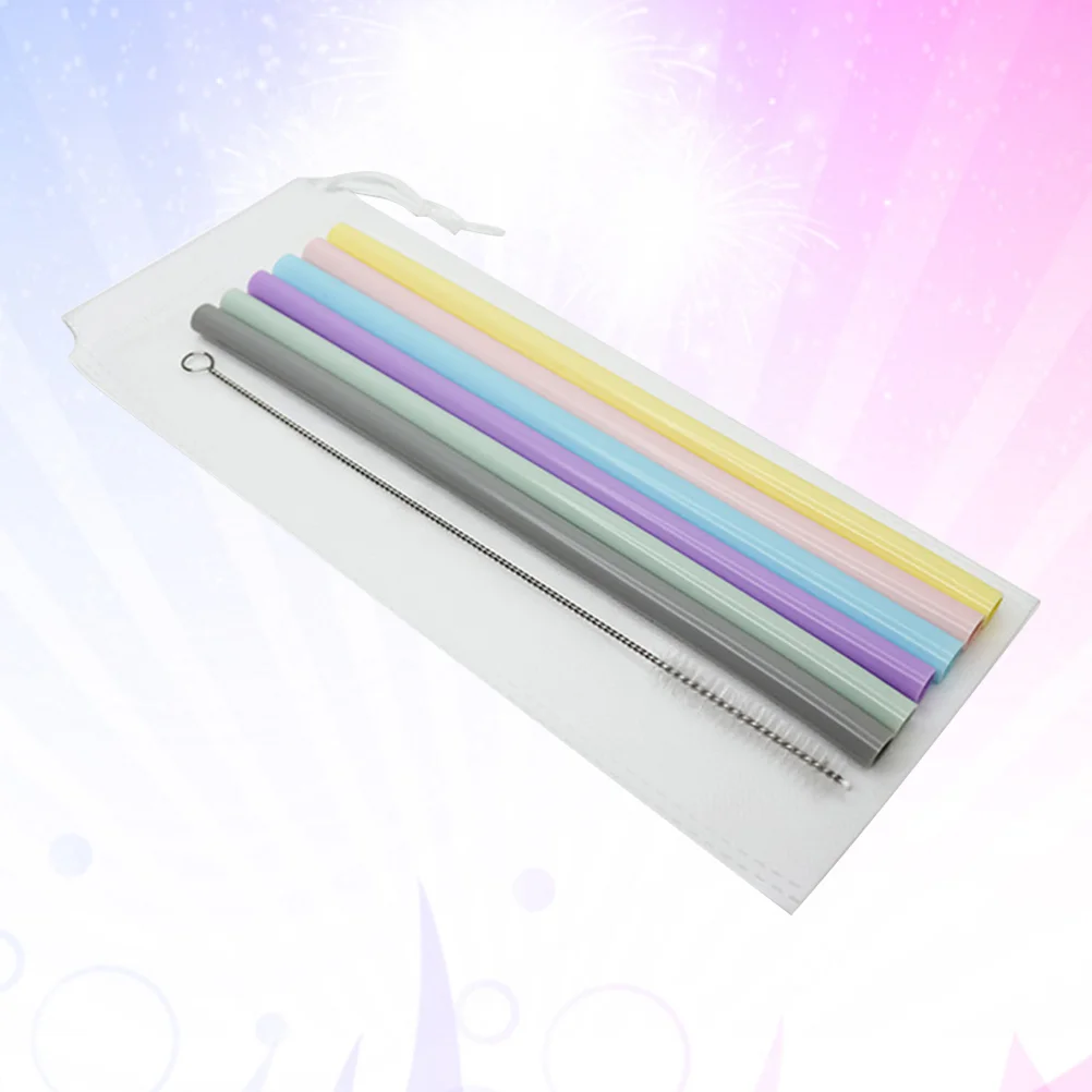 6PCS Silicone Straw Juice Milk Tea Drink Cocktail Straight Tube Environmental Protection Resuable Thick Tube Cleaning Brush Bag
6PCS Silicone Straw Juice Milk Tea Drink Cocktail Straight Tube Environmental Protection Resuable Thick Tube Cleaning Brush Bag