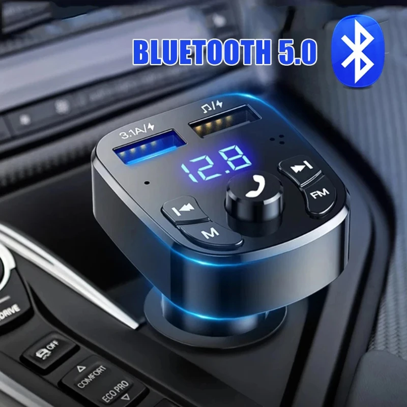 Car Charger FM Transmitter Bluetooth Audio Dual USB Car MP3 Player Autoradio Handsfree Charger 3.1A Fast Charger Car Accessories
Car Charger FM Transmitter Bluetooth Audio Dual USB Car MP3 Player Autoradio Handsfree Charger 3.1A Fast Charger Car Accessories
