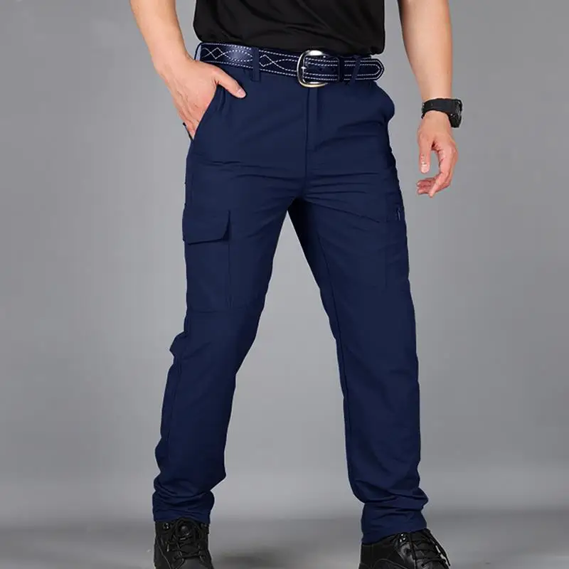 

Брюки-карго мужские быстросохнущие, тонкие эластичные свободные штаны, много карманов, тактические брюки в стиле милитари, спортивные штаны для походов, на лето