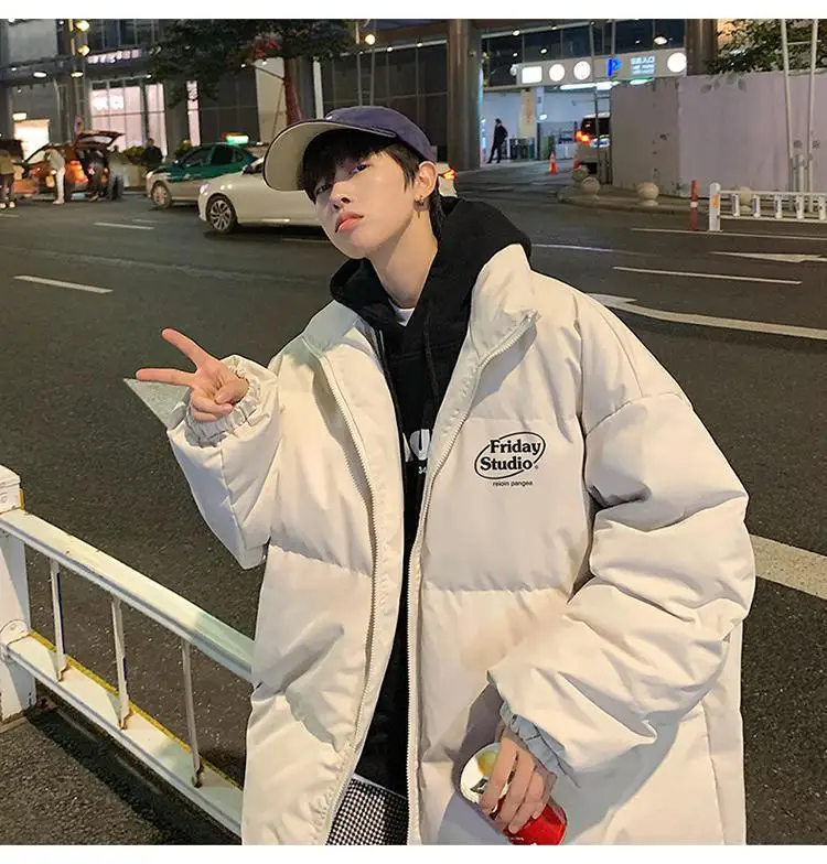 Men's Down Jacket 2022 Winter Solid Color Windbreaker Thicken Warm Loose Puffer Parkas Coats Fashion New Port breeze Streetwear
Men's Down Jacket 2022 Winter Solid Color Windbreaker Thicken Warm Loose Puffer Parkas Coats Fashion New Port breeze Streetwear