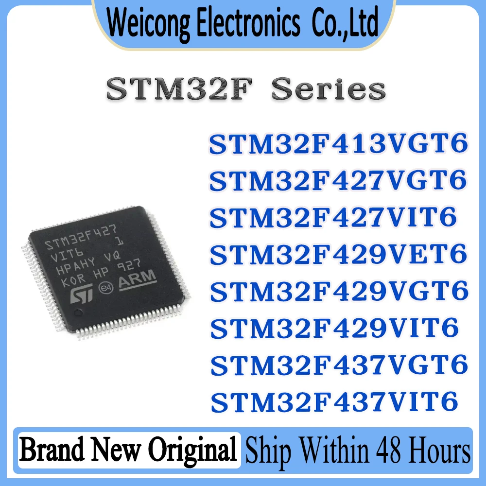 STM32F413VGT6 STM32F427VGT6 STM32F427VIT6 STM32F429VET6 STM32F429VGT6 STM32F429VIT6 STM32F437VGT6 STM32F437VIT6 STM IC MCU Chip
STM32F413VGT6 STM32F427VGT6 STM32F427VIT6 STM32F429VET6 STM32F429VGT6 STM32F429VIT6 STM32F437VGT6 STM32F437VIT6 STM IC MCU Chip