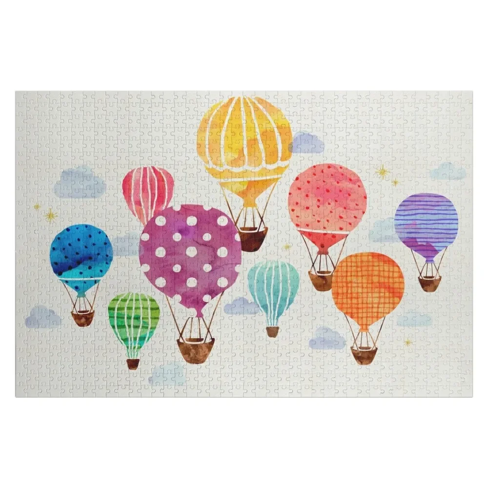 

Hot Air Balloon Jigsaw Puzzle Diorama Accessories Personalized Photo Gift Wood Adults Customized Picture Puzzle