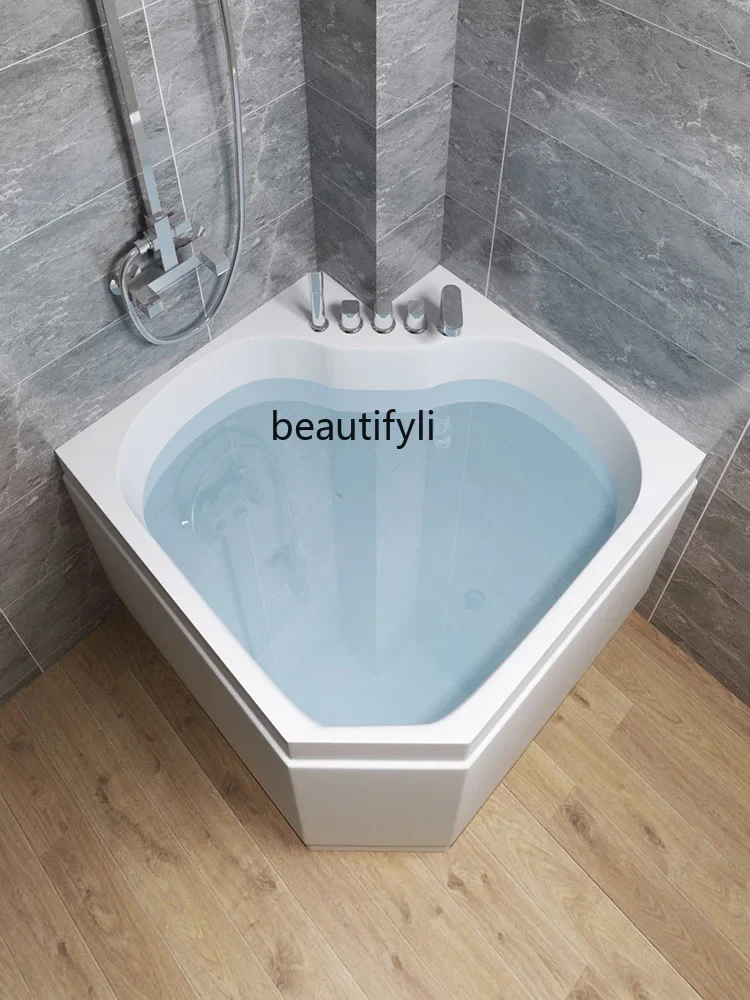 Corner Cutting Bathtub Small Apartment Customized Special-Shaped Bathtub Wall Water Pipe Wrapping Acrylic Triangle Bathtub
Corner Cutting Bathtub Small Apartment Customized Special-Shaped Bathtub Wall Water Pipe Wrapping Acrylic Triangle Bathtub