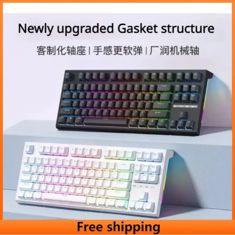 R87 Wired Mechanical Keyboard R104 Customized Mechanical Keyboard RGB Lighting Effect Hot-swappable E-sports Gaming Keyboard
R87 Wired Mechanical Keyboard R104 Customized Mechanical Keyboard RGB Lighting Effect Hot-swappable E-sports Gaming Keyboard