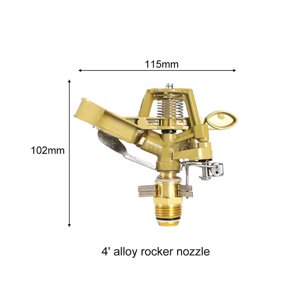 

1 PC Nozzle 4-point Thread Interface Adjustable Brass Water Volume 0.8-1.5l/h 10-15m Water Distance 11x10x5.5cm