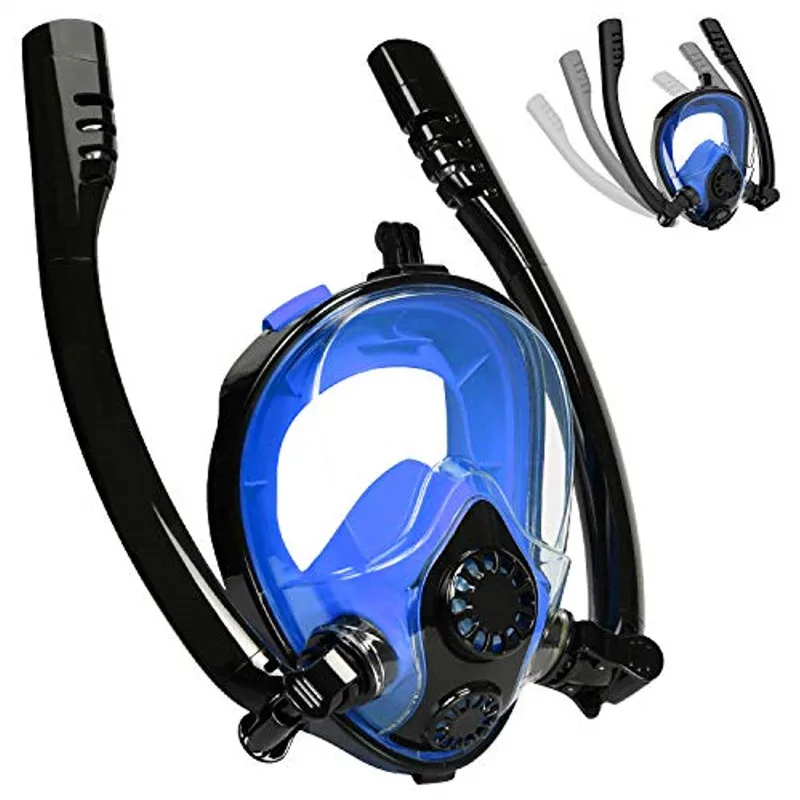 New Double Breath Tube Swimming Mask Adults Full Face Snorkel Mask Anti-Fog Anti-Leak Kids Scuba Diving Mask Diving Equipment
New Double Breath Tube Swimming Mask Adults Full Face Snorkel Mask Anti-Fog Anti-Leak Kids Scuba Diving Mask Diving Equipment