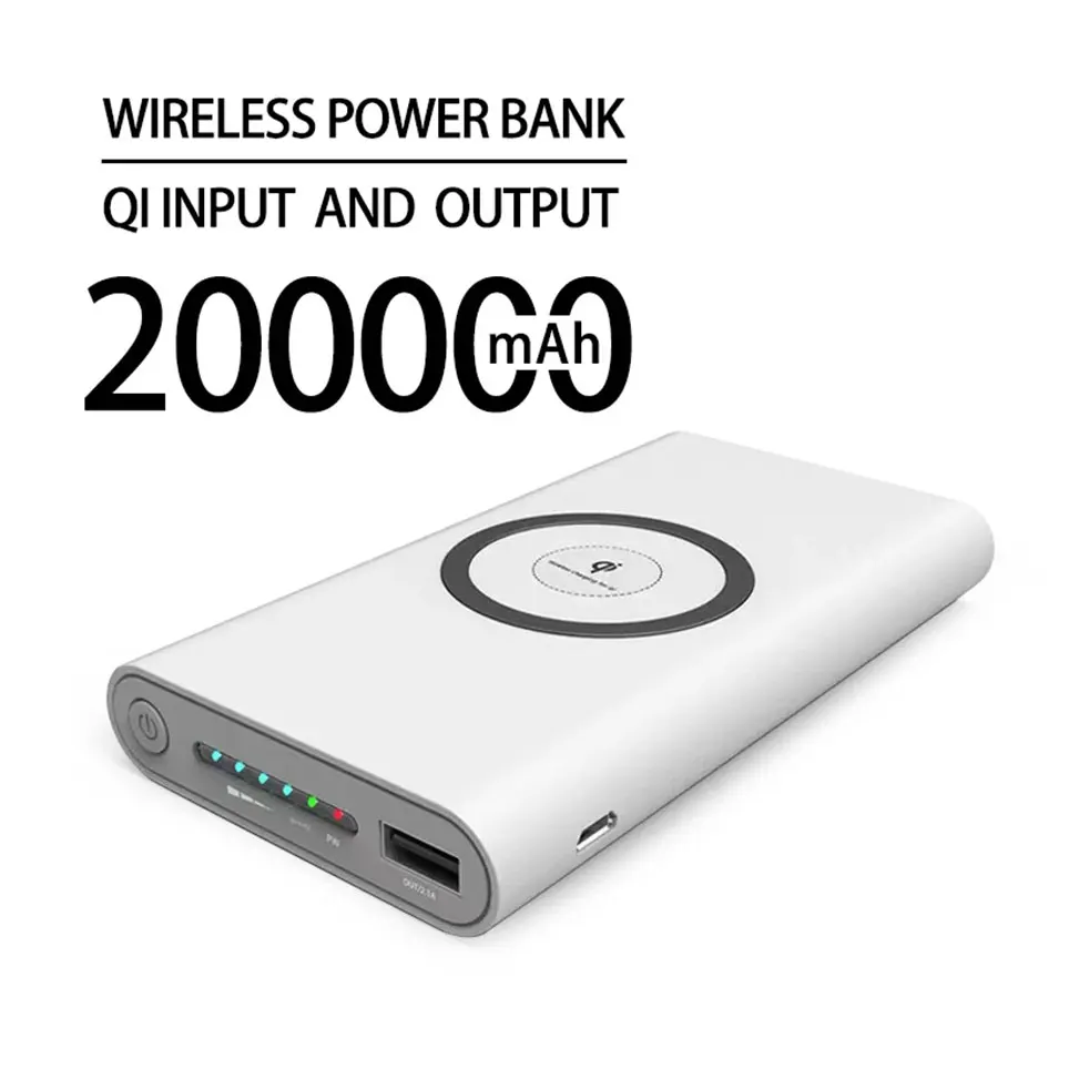 Power Bank 200000mAh Wireless Two-way Fast Charging Powerbank Portable High Capacity External Battery Charger For iPhone 14 13
Power Bank 200000mAh Wireless Two-way Fast Charging Powerbank Portable High Capacity External Battery Charger For iPhone 14 13