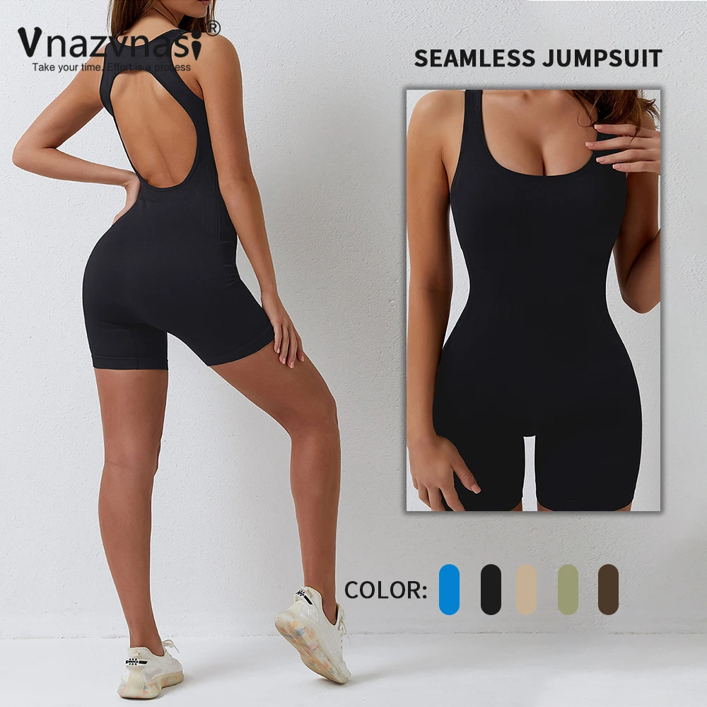 Vnazvnasi Yoga Jumpsuit Ribbed Suit for Fitness Sports Set Bodysuit Women Gym Push Up Tights Workout Clothes Sportswear Outfit
Vnazvnasi Yoga Jumpsuit Ribbed Suit for Fitness Sports Set Bodysuit Women Gym Push Up Tights Workout Clothes Sportswear Outfit