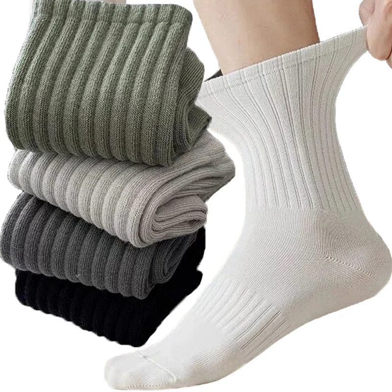 Носки мужские классические, универсальные повседневные спортивные хлопковые носки средней длины, в полоску, черные белые серые, Нескользящие, Осень-зима
Носки мужские классические, универсальные повседневные спортивные хлопковые носки средней длины, в полоску, черные белые серые, Нескользящие, Осень-зима