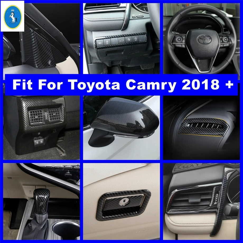 Rearview Mirror / Steering Wheel / Gear Shift Head Cover Kit Trim Fit For Toyota Camry 2018 - 2023 Carbon Fiber Car Accessories
Rearview Mirror / Steering Wheel / Gear Shift Head Cover Kit Trim Fit For Toyota Camry 2018 - 2023 Carbon Fiber Car Accessories