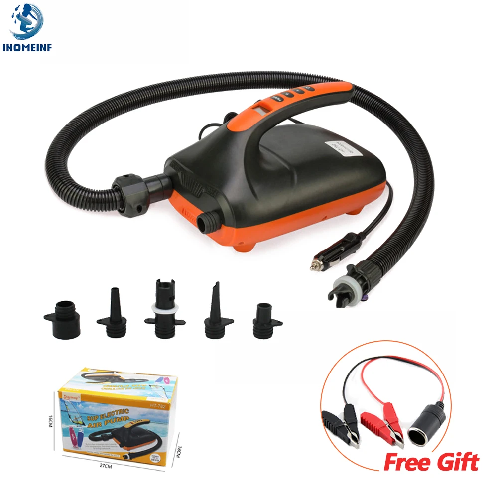 20 PSI Dual Stage Electric Air Pump Intelligent Inflatable Pump for Inflatable SUP Stand Up Paddle Surfing Board with Nozzles
20 PSI Dual Stage Electric Air Pump Intelligent Inflatable Pump for Inflatable SUP Stand Up Paddle Surfing Board with Nozzles
