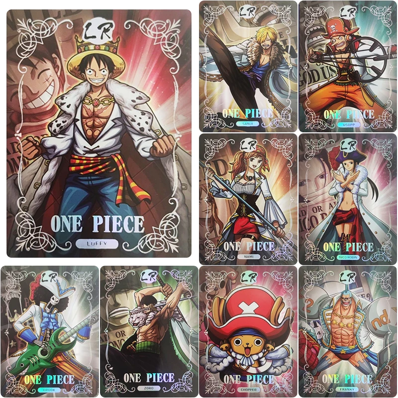ONE PIECE LR series 9pcs/set Collection flash card BROOK FRANKY Anime characters Game card Cartoon toys Christmas birthday gift
ONE PIECE LR series 9pcs/set Collection flash card BROOK FRANKY Anime characters Game card Cartoon toys Christmas birthday gift