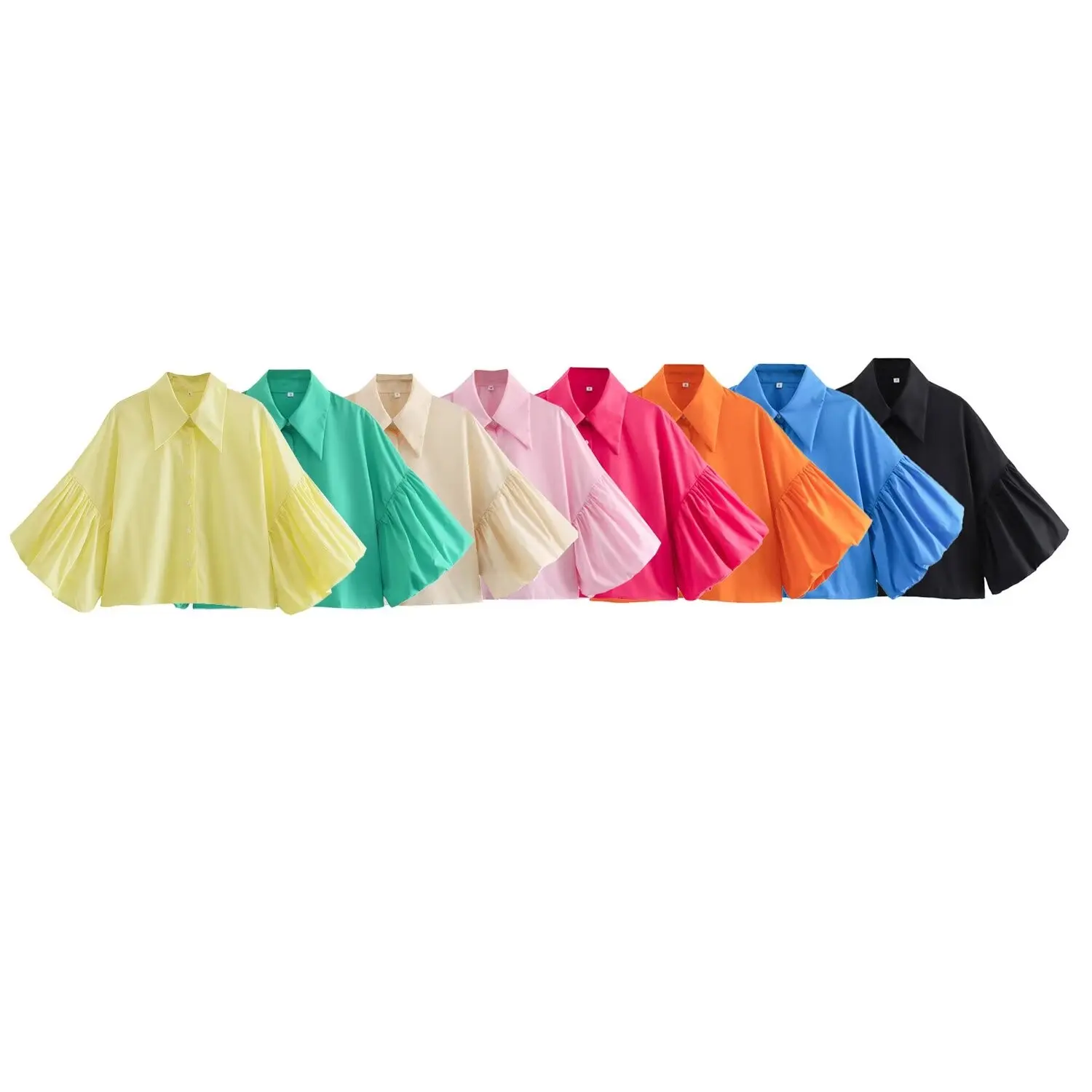 Новинка 2024, модная женская рубашка из многоцветного поплина с отворотом, женская рубашка в стиле ретро, женская рубашка с коротким рукавом, шикарный топ 
Новинка 2024, модная женская рубашка из многоцветного поплина с отворотом, женская рубашка в стиле ретро, женская рубашка с коротким рукавом, шикарный топ