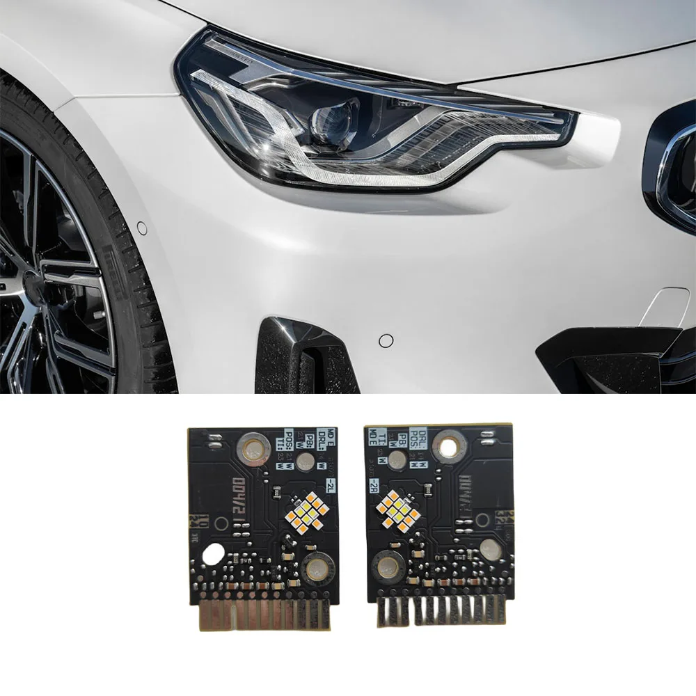 

New Angel Eyes DRL LED Chips For 2022 2023 2024 BMW 2 Series G87 G42 M2 M240I Replace Original Daytime Running Light White