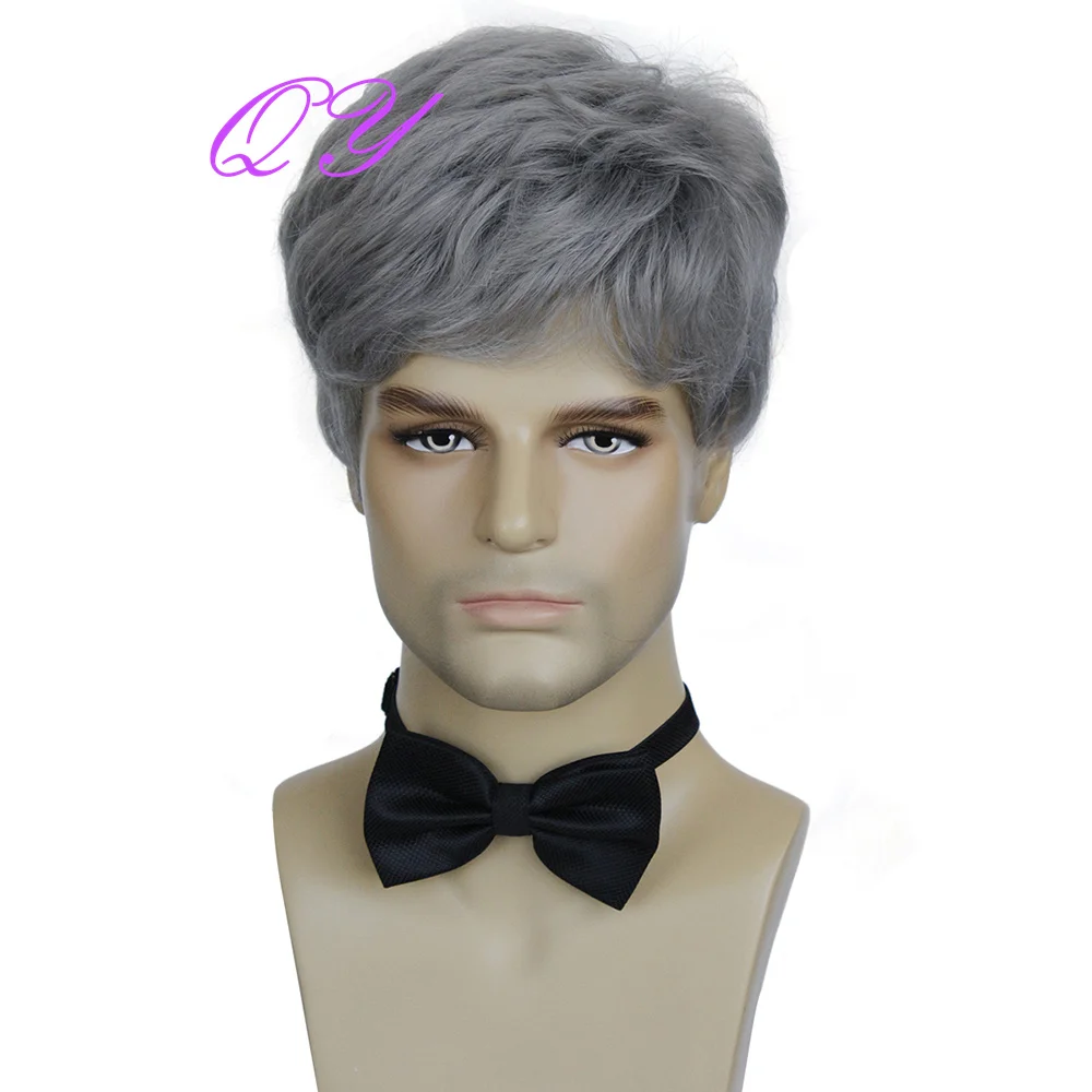 Synthetic Short Grey Ombre Men Wig Good Quality Natural Straight Freedom Hairline With Bangs Wigs For Male Daily Use Fake Hair
Synthetic Short Grey Ombre Men Wig Good Quality Natural Straight Freedom Hairline With Bangs Wigs For Male Daily Use Fake Hair