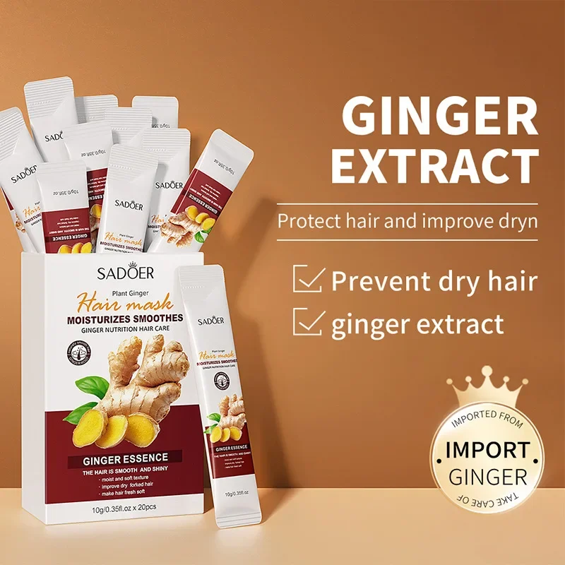 Ginger Hair Mask Improves Frizz Repairing Damaged Hair Portable Strips Hair Oil Treatment Balm Dye Smoothing Conditioner
Ginger Hair Mask Improves Frizz Repairing Damaged Hair Portable Strips Hair Oil Treatment Balm Dye Smoothing Conditioner